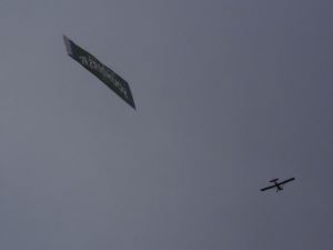 Plane pulling a banner