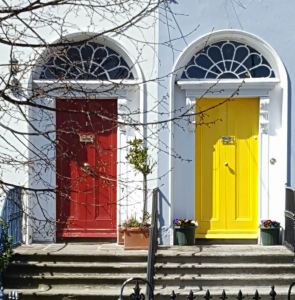 Dublin is famous for its colorful doors